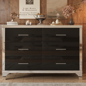 Black Gloss Dressing Table - Modern LED Mirror Design