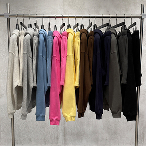 Tùy Chỉnh Logo Harajuku Hip Hop Thời Trang Phố Lỏng Baggy Phù Hợp Với Nhiệt Báo Chí Lông Cừu Áo Thun Hoodies Axit Rửa Quần Short Sweatsuit Cho Nam Giới - Product Image 5