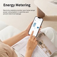 Interruptores de Luz Inteligentes AU, Interruptor de Pared WiFi de 6 Canales con Panel Táctil de Vidrio Blanco, Compatible con 2 y 3 Vías para Actualizar Interruptores Normales