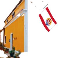 Drapeaux de la Polynésie française en gros 3x5 pieds, polyester 68D/100D, personnalisation pour toutes les nations, expédition rapide, fournisseur fiable, livraison rapide