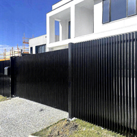 Clôture moderne en aluminium à persiennes de 6 pieds, revêtue, pour l'extérieur, la protection de la vie privée, le jardin, la cour, le patio, clôture décorative en métal avec modélisation 3D