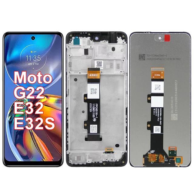 OEM XT2231-2 Pantalla Touch Digitizer Panel Assembly Replacement Screen E32 E32S G22 LCD Display With Frame for Motorola Moto