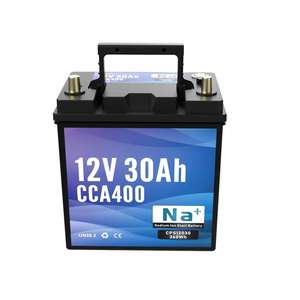 Batterie de démarrage/arrêt au sodium-ion 12V 30Ah pour voiture, fabrication OEM ODM -40°C ℃   Démarreur à haute performance CCA - Product Image 2