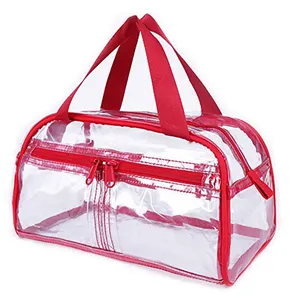 Wholesale Fashion Travel PVC Waterproof Transparent Hand Bag For Women Clear Make Up Pouch Cosmetic Bag