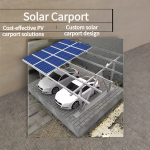 Sistema de cochera solar, toldo solar de acero galvanizado rentable, marco de cochera fotovoltaica de aleación de aluminio, cochera solar comercial - Product Image 2