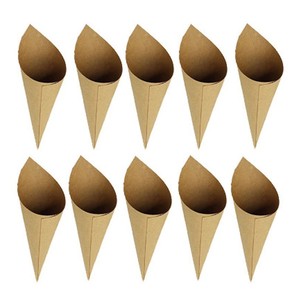 Coni di Carta Kraft Bianca Ecologica YZ con Coriandoli in Pizzo per Confezioni di Candele, Disponibili per Matrimoni, Feste, Fai-da-Te, Artigianato Floreale, Vendita all'Ingrosso - Product Image 6