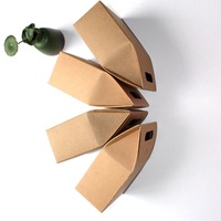 Vente en gros de petites boîtes brunes en papier kraft pour biscuits, bonbons, cadeaux, thé, avec poignée et fenêtre