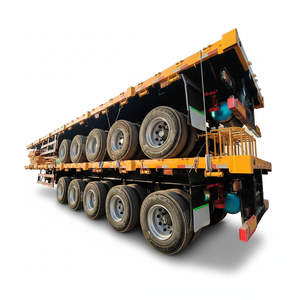 <span class=keywords><strong>Prix</strong></span> <span class=keywords><strong>d</strong></span>'usine Semi-remorque plateau 5 essieux 40FT 45FT 60T pour transport de conteneurs et de marchandises, remorque plateau en acier, camion de <span class=keywords><strong>remorquage</strong></span> - Product Image 1
