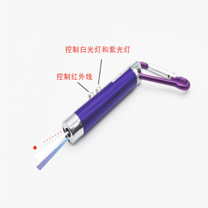 ไฟฉายตรวจธนบัตรอลูมิเนียมอัลลอยด์ขนาดเล็ก ไฟฉาย UV แสงสีขาว LED ของขวัญส่งเสริมการขาย ไฟฉายพวงกุญแจ ลดราคาเมื่อซื้อจำนวนมาก - Product Image 4