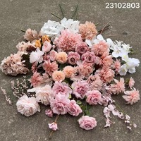 Nouveau haricot pâte rose mariage fleur Simulation douce décoration fausse fleur pour mur en gros sale rose viande mariage route plomb