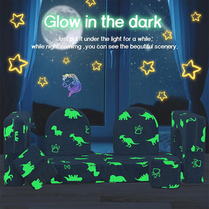 Modular Children's Play <b>Sofa</b> 4 Seater Glow In Dark Dinosaur Pattern Indoor Toddler Combination <b>Sofa</b> - Product Image 1
