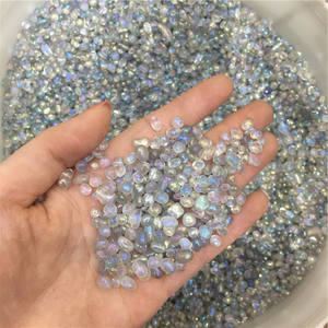 กลุ่มขายส่งธรรมชาติข้าวรูปร่างมูนสโตนออร่าคริสตัลกรวดหินสำหรับตกแต่งบ้าน - Product Image 2