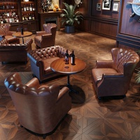 Fauteuil cigare vintage en bois massif, canapé une place pour salle à whisky, bar, club, style américain du milieu du siècle, chaise Tigre de café