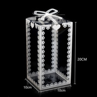 Emballage transparent en PVC pour fleurs, emballage transparent pour bonbons, boîte en plastique pour mariage