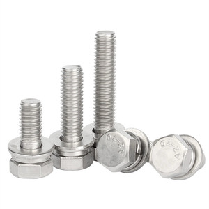 Nhà Máy Hex Bolt với máy giặt thép không gỉ 304 bên ngoài lục giác kết hợp vít M5 M6 M8 M10 - Product Image 5