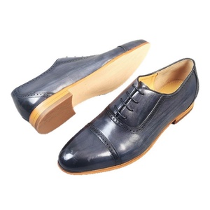 Men's Plaid Pattern Genuine Leather Lace-Up Oxford <b>Shoes</b> Breathable Anti-Slip Durable Casual Cowhide <b>Height</b> <b>Increasing</b> Sporty - Product Image 5