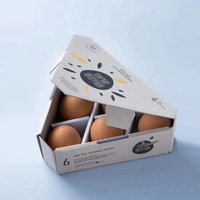 Boîte triangulaire en carton ondulé personnalisée pour œufs, agriculture, boîte cadeau pliable, boîtes d'expédition, impression personnalisée, papier épais écologique