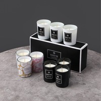 Cadeau pour homme, bougie parfumée dans un bocal en verre givré, noir et blanc, vente en gros, décoration de luxe pour la maison, parfum personnalisé, OEM, ODM, étiquette privée
