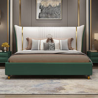 Lit Double moderne king size, rangement en cuir, mobilier de chambre à coucher de luxe, lits rembourrés