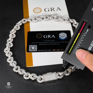 <strong>Silver</strong> Jewelry 925 <strong>Mens</strong> Moissanite Necklace 12Mm <strong>Chains</strong> <strong>for</strong> <strong>Men</strong> or Women Factory Price - Product Image 4