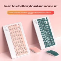 Clavier et souris sans fil, mini clavier espagnol rechargeable avec souris, clavier russe pour PC, tablette, téléphone