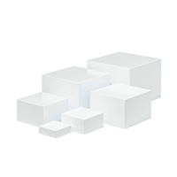 Présentoirs de Buffet Rectangulaires Personnalisés en Acrylique Transparent Blanc pour Aliments – Supports de Présentation Gastronomique