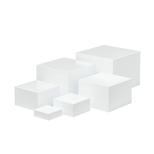Exhibidores de Acrílico Transparente Rectangulares Personalizados para Alimentos, Cubos de Exhibición Blancos para Catering y Buffet - Product Image 5