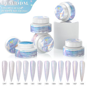 Gel Constructor de Uñas Vendeeni No Burn Glitter, 12 Colores, 20G, TPOHEMA <span class=keywords><strong>FEEE</strong></span> OEM, Gel Constructor de Uñas Brillante Biab para Proveedores de Uñas - Product Image 1