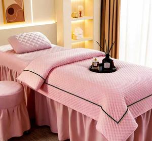 Four Piece Set of Cotton Beauty <b>Massage</b> <b>Bed</b> <b>Covers</b> for All Seasons, Specifically Designed for Beauty <b>Beds</b> In Beauty Salons - Product Image 4