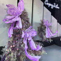 Installation d'art géante en papier moderne artisanale sur mesure en gros - Décoration de fond de mariage et d'événements de luxe