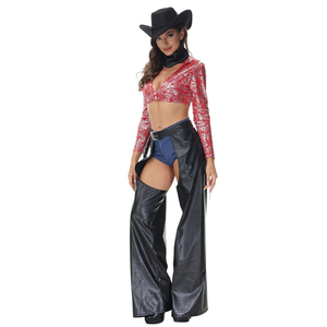 Cosplay di Halloween della donna della polizia costumi femminili Cowboy nappa biancheria intima erotica uniforme - Product Image 4