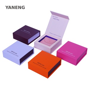 YANENG Rigid Coated <b>Paper</b> Premium Jewelry Gift Box with Jewelry Pouch Bag Cardboard <b>Paper</b> Craft Flip Top Jewelry Packaging Box - Product Image 1