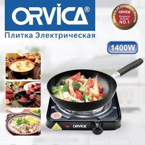 Plaque chauffante électrique Orvica 1000W avec bouton de réglage de la température, cuisinière portable pour la cuisine à domicile - Product Image 3