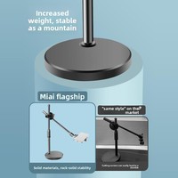 Support de prise de vue professionnel pour bureau avec éclairage d'appoint pour diffusion en direct, support anti-tremblement pour téléphone et selfie pour influenceurs