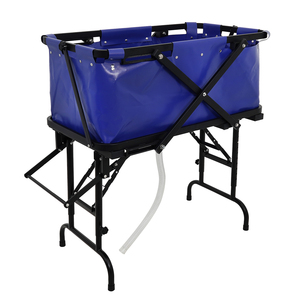 Bañera Plegable Ecológica de PVC y Poliéster para Mascotas, Productos de Limpieza y Aseo, Champús para Perros para una Higiene Óptima en el Baño - Product Image 1