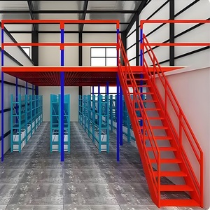 Đa cấp thép nhà kho tầng lửng nền tảng lửng Kệ công nghiệp lửng Cấu trúc kim loại lưu trữ giá Tầng Kệ - Product Image 3