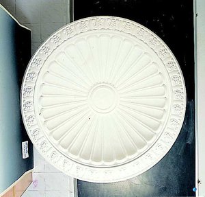 防水艺术聚氨酯 (PU) 圆顶天花板瓷砖耐用的商场室内装饰 - Product Image 2