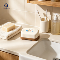 Support mural étanche auto-drainant pour savon, boîte à savon pour salle de bain, douche et évier de cuisine