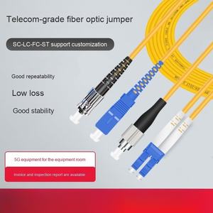 Câble de raccordement <span class=keywords><strong>fibre</strong></span> <span class=keywords><strong>optique</strong></span> monomode LC Pigtail SC-LC-FC-ST, gaine PVC LSZH, faible perte, jaune, double cœur, qualité opérateur, extension - Product Image 2