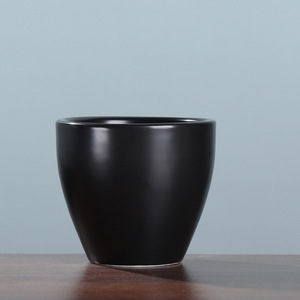 Maceta de Cerámica Negra y Blanca de Color Sólido, Decoración para el Hogar, Maceta para Plantas de Interior, Diseño Moderno y Minimalista - Product Image 4