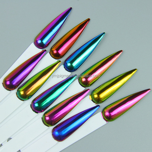 Super Pigmento Cromato per Unghie Effetto Camaleonte, Polvere Cromata Aurora Bianca, Effetto Specchio, Cambio Colore Iper-Cangiante, Cosmetico Camaleontico - Product Image 1