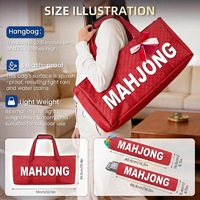 Sac de Mahjong en Polyester, trois pièces, multifonctionnel, portable, grande capacité, pour le rangement en extérieur, les voyages et les jeux, 56*26.3