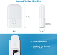 Capteur LED du crépuscule à l'aurore pour enfants, lumière nocturne pour chambre à coucher, toilettes, escaliers, cuisine