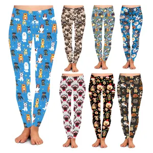 Good Quality Wholesale Design Your Own Wholesale Buttery Soft One Size Fit All Dog Print Leggings