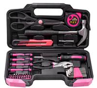 Kit d'entretien 13 pièces : Clé à molette réglable 8 pouces, Pince 6 pouces, Scie à métaux, Marteau, Mètre ruban 3M – Ensemble d'outils ménagers complet et de base