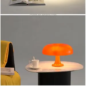 Hot design led night light orange Home Decor Switch control mushroom warm light table lamp for Living Room
