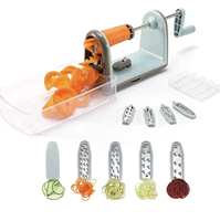 Hachoir manuel réglable pour légumes, trancheuse spirale, outil de cuisine multifonctionnel, robot culinaire pour fruits et légumes