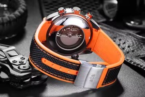 Reloj Automático PAULAREIS para Hombre, Mecánico, Correa de Lona y Caucho, Naranja, Azul, Rojo, Multifunción, Mes, Reloj Hombre Baratos - Product Image 6