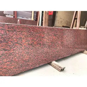 หินธรรมชาติจีนสีแดงโต๊ะเครื่องแป้งห้องน้ำด้านบนเคาน์เตอร์ห้องครัวกระเบื้องปูพื้นหินแกรนิตจีนราคา