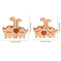 Vente chaude Fabriqué À La Main En Bois Girafe Famille Puzzle Set Festive Home Decor et Enfants Chambre Ornements pour Graduation De Noël